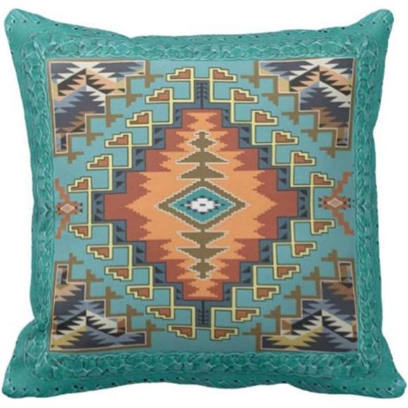 Set of 4 Throw Pillow Covers Tribal Western Geometric Colorful Nature Choose sz - Picture 6 of 6